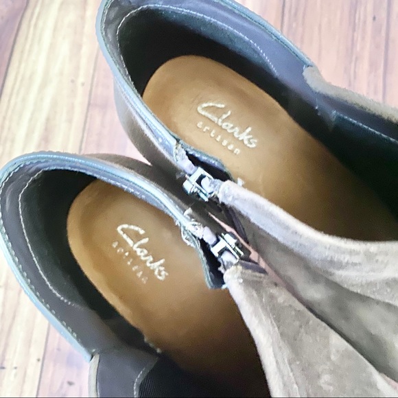 Clarks Artisan Gray Suede Booties - Picture 8 of 8